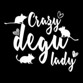 Crazy degu lady (fehér)