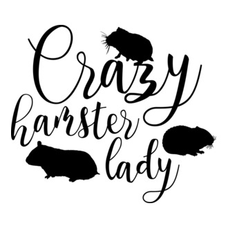 Crazy hamster lady (fekete)