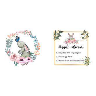 Reggeli rutin bögre (nyúl)