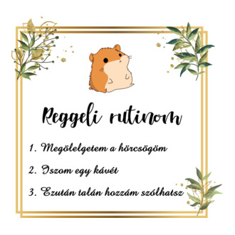 Reggeli rutin (szíriai aranyhörcsög)
