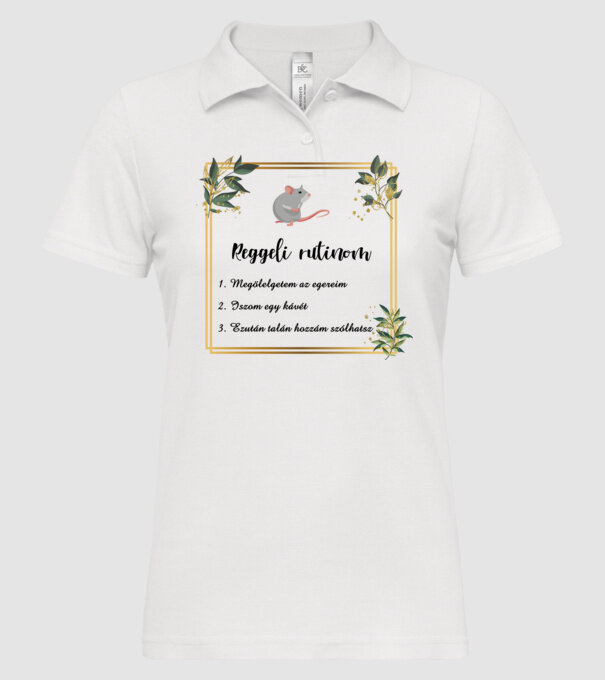  minta fehér pólón