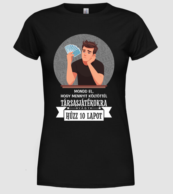  minta fekete pólón