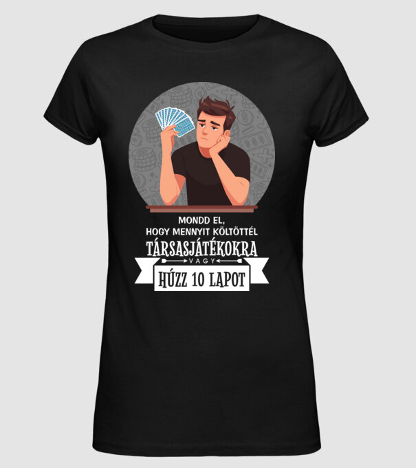 minta fekete pólón