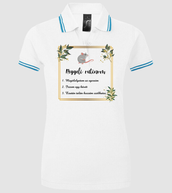  minta fehér pólón